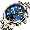 Aesop 1008G Classic Business Style 3ATM Waterproof Men Watch Leather Strap Quartz Watch