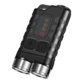 V3 Mini Keychain Flashlight Dual LED Head Type C Charging IP65 Waterproof 900LM Small Keyring Rechargeable Torch Light