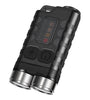 V3 Mini Keychain Flashlight Dual LED Head Type C Charging IP65 Waterproof 900LM Small Keyring Rechargeable Torch Light