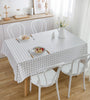 1 PCS Table Cloth Linen Tablecloth Dust proof Rectangle Table Cover Slip Resistant Simple Plaid Table Cover 140x220cm