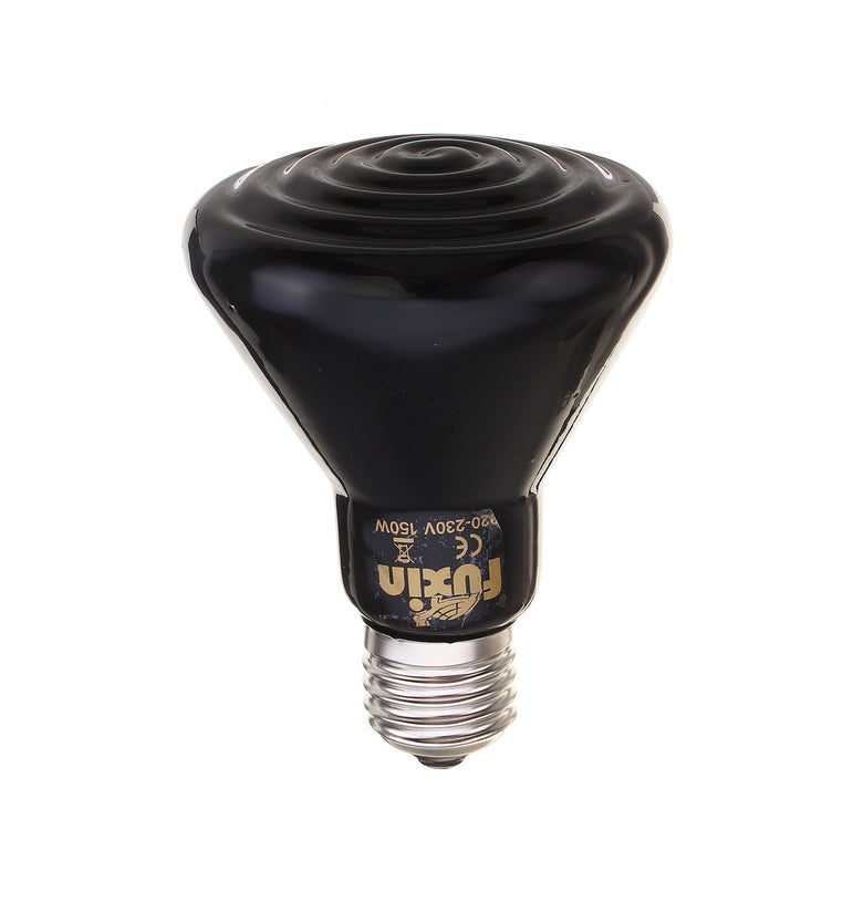 Reptile and Pet Heat Lamp with Ceramic Emitter, Black Shell, 220 Volts - 6CM E27 Shell Thickened Emitter Light Bulb for Brooder AC220V