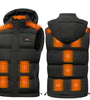 TENGOO HV-15B Heated Vest 15 Heating Zones Trible Temperature Level Control LED Display Waterproof Electric Heating Jacket for Winter Camping