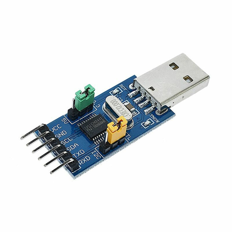 CH341T V3 2 IN 1 Module 3.3V 5V USB to I2C IIC UART USB to TTL Single-Chip Serial Port Downloader