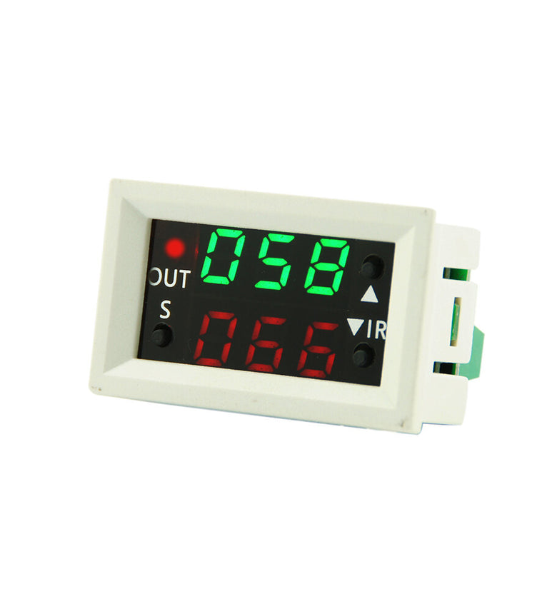 T2401-O T2401-N DC 12V Dual LED Display Time Relay Module Digital Time Delay Relay Cycle Timer Switch Control Module Active/Passive Output