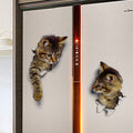 3D Cute Cat Wall Sticker Toliet Stickers  Decorations Creative Animal Wall Stickers