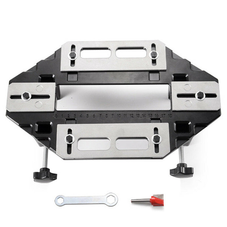 Aluminum Alloy Wooden Door Hinge Hole Opener Positioning Slotter Hinge Lock Guide Wood Furniture Hinge Jig Drill Guide