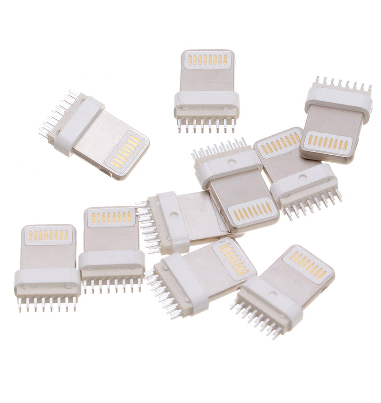 10PCS USB Apple 16pin Male Wide-Foot Round Rubber (7.3mm*1.5mm) Splint 0.8mm Square Head Integrated Plug