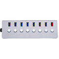 Aluminum Alloy 8-port USB3.0 Splitter 7 Port Computer Extended USB HUB 1 Port Fast Charging Adapter External 5V3A Power Supply