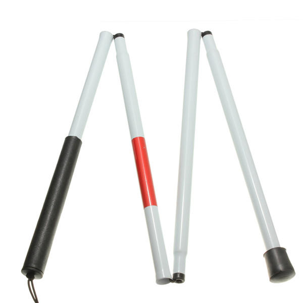 Folding Blind Cane for the Visually Impaired - Easy Walking Stick Crutch Walker Aluminum Alloy