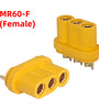 Amass MR60 Connector Brushless Motor ESC Male Female Docking Terminal Toy Model Accessories 3-Pin Terminal Block