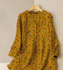 Allover Floral Print Pocket Button Front V-neck Blouse