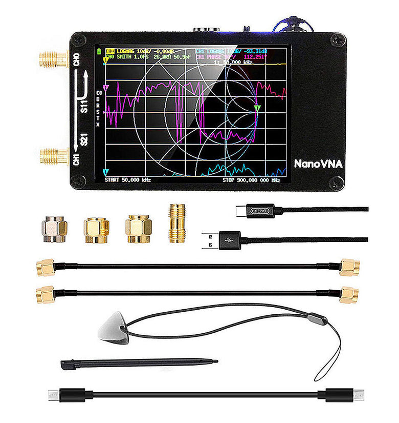 NanoVNA-PCB Vector Network Antenna Analyzer 50KHz-1.5GHz MF HF VHF UHF with SD Card Reader Slot