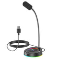 Lenovo Lecoo MC01 Wired Microphone Colorful Light Effect 360  Flexible Microphone for Tablet PC Computer