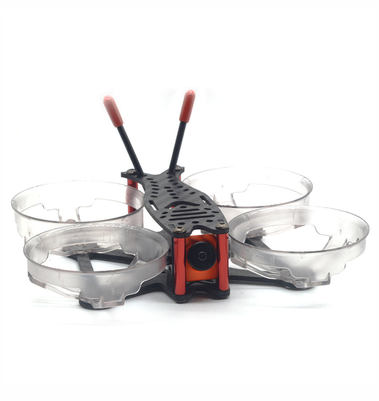 FlyFox No.12 2 Inch 100mm FPV Racing Frame Kit 3K Carbon Fiber with Propeller Protection Ring 40g