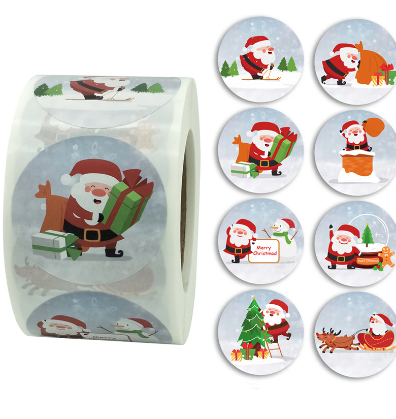 500pcs Merry Christmas Stickers Card Box Package Santa Label Craft Sealing Stickers Wedding Decor Party Supplies