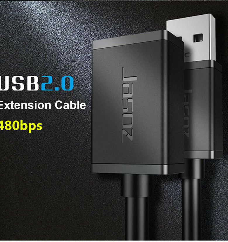 JASOZ USB2.0 Extension Cable Fast Charging Data Transmission Cord Line For Macbook Laptop