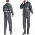 Adults Raincoat Mens Rain Long Pants Anti-UV Riding Cover Rainsuit Jacket & Hat