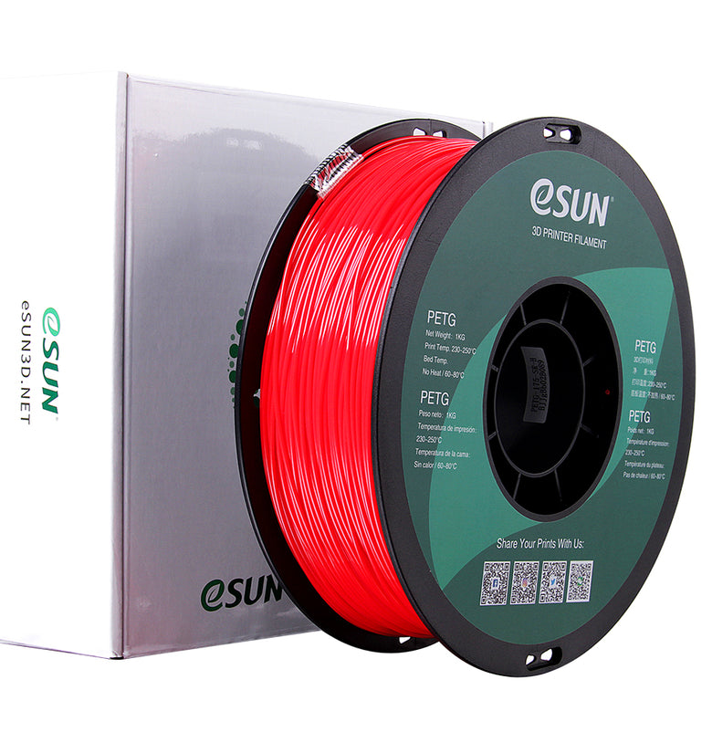 eSUN PETG Filament 1KG 1.75mm Vacuumed Sealed Package Dimensional Accuracy +/- 0.05mm for 3D Printing Material