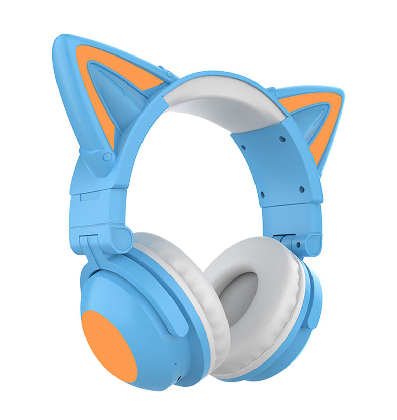 ZW068 bluetooth Headphones LED light Cat Ears Headset Wireless Earphone Headphones BT5.0 Wireless For Samsung for PC