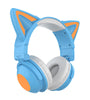 ZW068 bluetooth Headphones LED light Cat Ears Headset Wireless Earphone Headphones BT5.0 Wireless For Samsung for PC