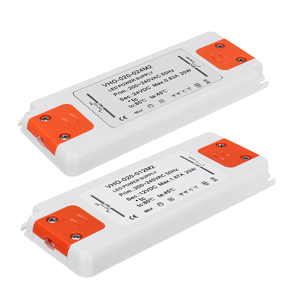 AC220-240C to DC12V/DC24V 20W Power Supply Lighting Transformer LED Driver for Strip Light