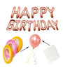 48PCS Rose Gold Birthday Party Balloons Happy Birthday Letter Foil Balloon Decor