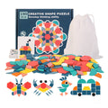 180 Pcs Colorful Creative Multi-Shape Puzzle Develop Thinking Ability Educational Toy with Bag for Kids Gift