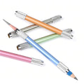 Adjustable Double Heads Colors Metal School Office Art Write Tool  Sketch Pencil Extender Holder