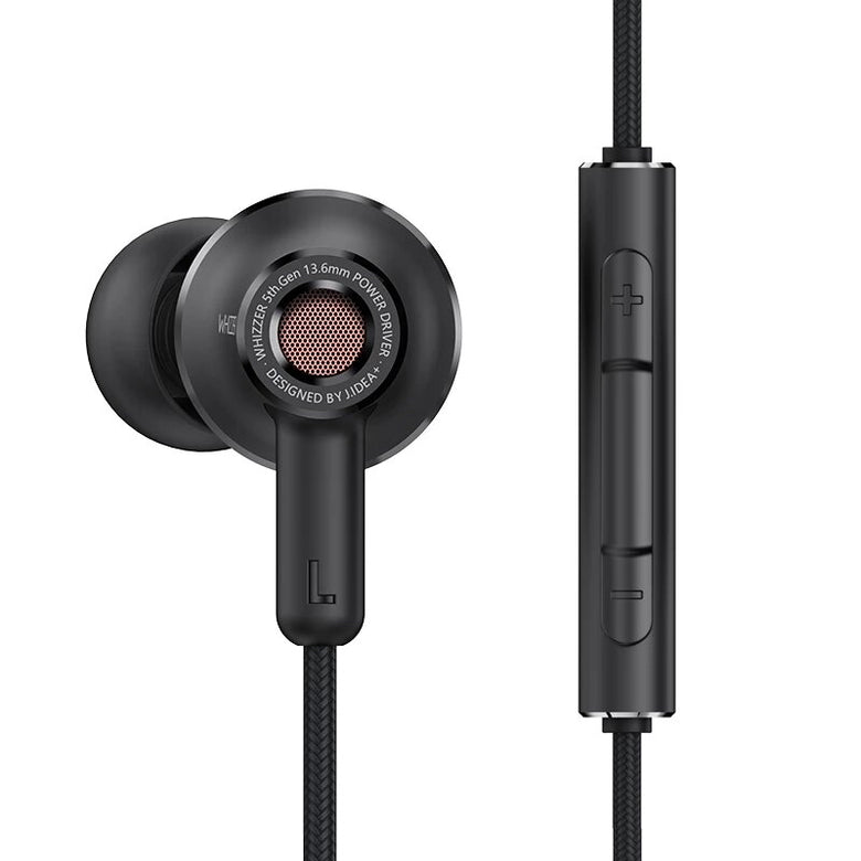 Whizzer BS1 Dynamic In-Ear Earphones 13.6mm Large Driver HiFi Stereo Earphone Headphones with Detachable Cable