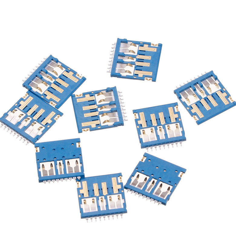 10PCS COB Connector USB 3.0 Male h1.05 Ultra-Thin 9Pin Isometric