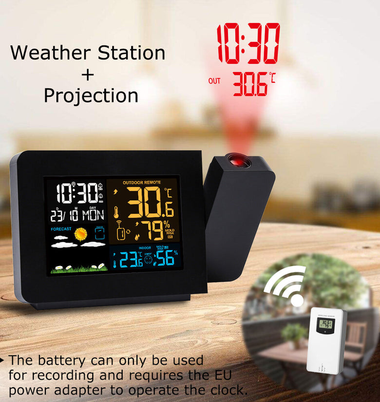 FJ3391 Multi-functional Weather Station Alarm Clock Weather