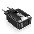 [GaN Tech]Uslion 65W 2-Port USB PD Charger Dual 33W USB-A PD3.0 QC3.0 Fast Charging Wall Charger Adapter EU Plug for iPhon14 Pro for iPad Huawei Xiaomi 11