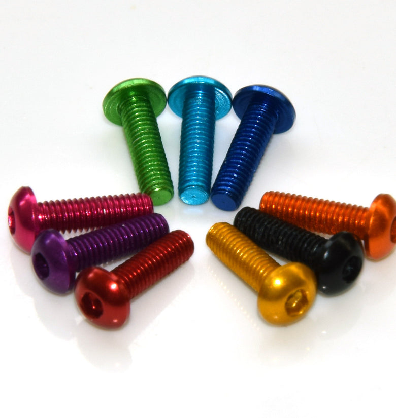 10Pcs M316mm Hex Socket Screws Round Head Cap Screws Made of 7075 Aluminum Alloy - Suleve M3AH13 Screw