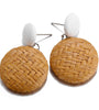 African Paper Weaving Big Earring Retro Style Round Circle Ear Drop Earring For Women