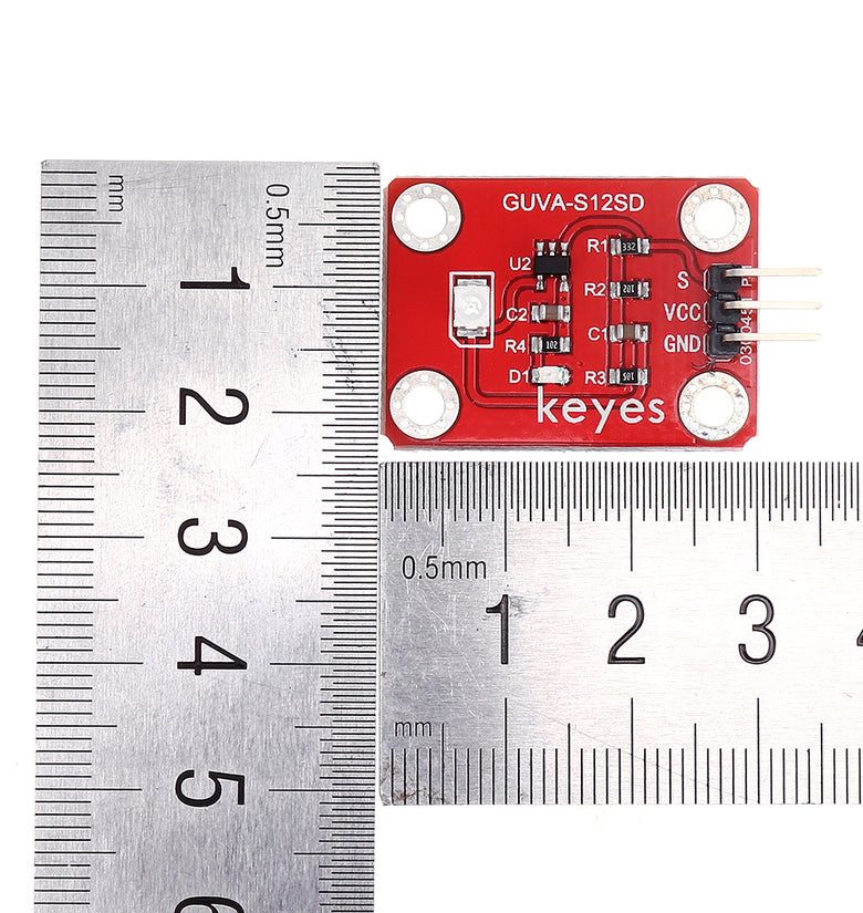 Keyes Brick GUVA-S12SD 3528 Ultraviolet Sensor(Pad hole) with Pin Header Module Analog Signal 240-370nm