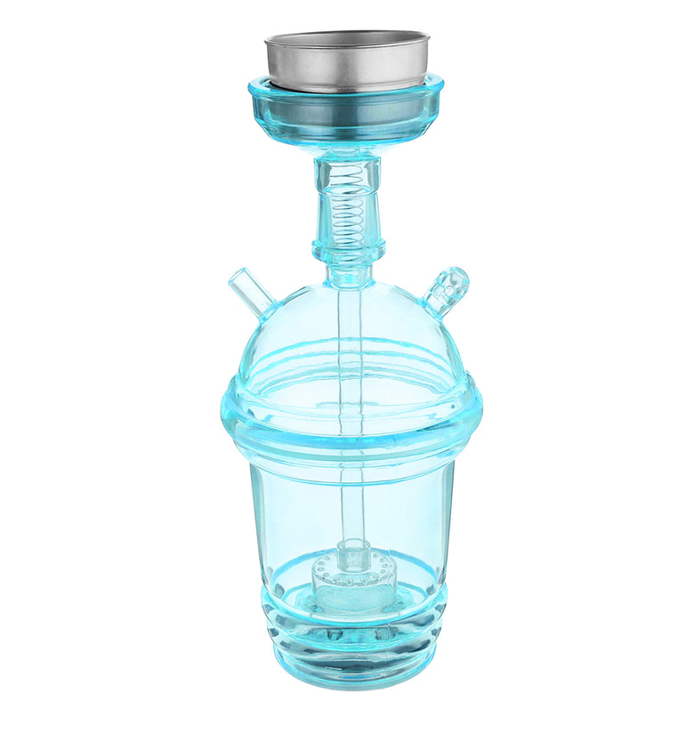 Outdoor Portable Colorful Hookah Shisha LED Light Base Glass Water Pipe Bottle Camping Travel