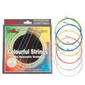 Alices Acoustic Guitar Strings A407C Stainless Steel Core 6 Strings Colorful Coated Copper Alloy Wound 0.011-0.052 Inch