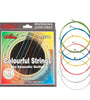 Alices Acoustic Guitar Strings A407C Stainless Steel Core 6 Strings Colorful Coated Copper Alloy Wound 0.011-0.052 Inch