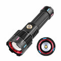 30W White-Light LED Flashlight Tactical Telescopic Zoom Flashlight Band Color Night Light Long Range Outdoor Strong Light