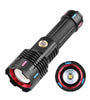 30W White-Light LED Flashlight Tactical Telescopic Zoom Flashlight Band Color Night Light Long Range Outdoor Strong Light