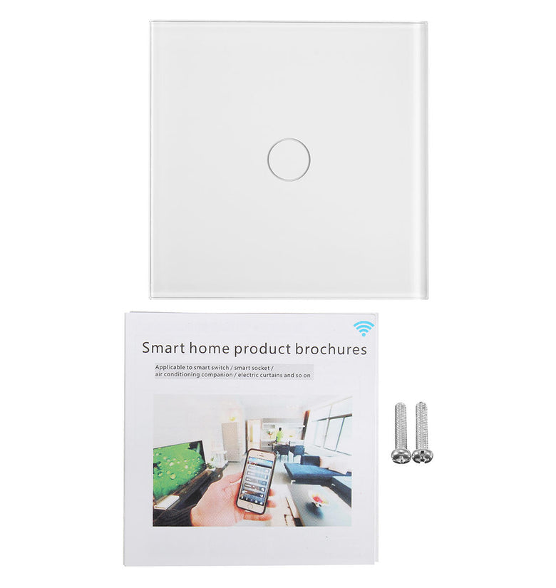 1 Gang 1 WIFI Smart Light Touch Remote Control Wall Switch For Amazon Alexa