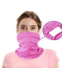 Adult Pink Face Neck Gaiter Tube Bandana Scarf Cover Carbon Filters For Motorcycle Racing Outdoor Sports