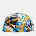 Collrown Unisex Cotton Colorful Graffiti Pattern Printing Retro Fashion Sunshade Brimless Beanie Landlord Cap Skull Cap