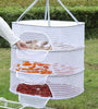 Folding Hanging Drying Rack Mesh Dryer with Zippers For Shrimp Fish Fruit Vegetables Herb