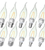 E27 E14 E12 B22 B15 2W Non-Dimmable Sliver Edison Pull Tail Incandescent Candle Light Bulb 110V