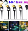 4Pcs LED Lawn Light Outdoor Garden Pathway Spotlights Landscape Lamp Waterproof