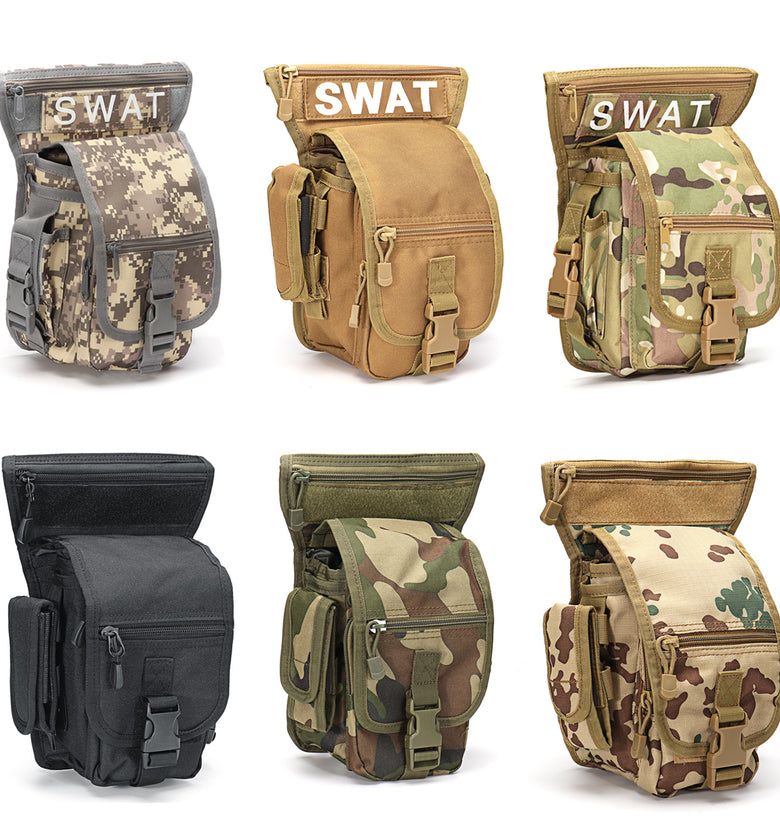 Multi Functional Tactical Military Leg Bag Waterproof Mini  Outdoor Sports Waist Bag Travel Hiking Camouflage Pouch for Men Women