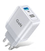 [GaN Tech]USLION 65W 2-Port USB PD Charger Dual 33W USB-A PD3.0 QC3.0 PPS Fast Charging Wall Charger Adapter EU Plug US Plug UK Plug for Xiaomi 12 for Redmi K30 Pro for iPhon13 for Samsung Galaxy S21