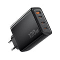 [GaN Tech] ESSAGER JT-G120B 120W 4-Port USB PD Charger 120W 3*USB-C PD2.0 3.0 PPS USB-A QC2.0 3.0 AFC Fast Charging Wall Charger Adapter EU Plug for iPhone 12 13 14 14 Pro 14Pro Max for Huawei Mate50 for Samsung Galaxy S23 for Xiaomi 13pro for Redmi K60