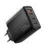 [GaN Tech] ESSAGER JT-G120B 120W 4-Port USB PD Charger 120W 3*USB-C PD2.0 3.0 PPS USB-A QC2.0 3.0 AFC Fast Charging Wall Charger Adapter EU Plug for iPhone 12 13 14 14 Pro 14Pro Max for Huawei Mate50 for Samsung Galaxy S23 for Xiaomi 13pro for Redmi K60